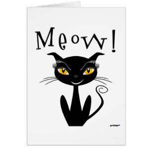 Meow lunatique de chat noir !