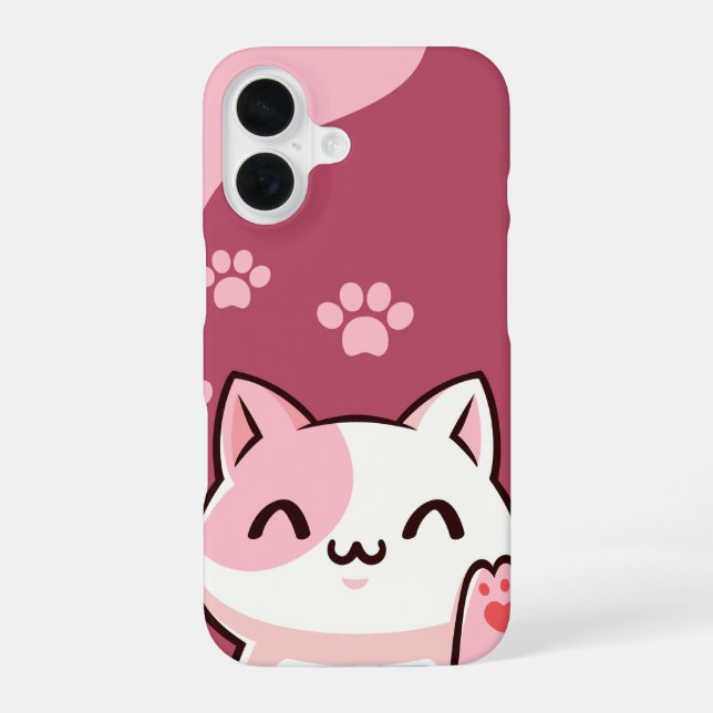 Meow Magic iPhone Case 16 Hülle (Rückseite)