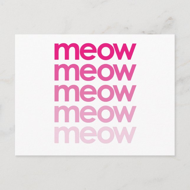 Meow Meow Postkarte (Vorderseite)