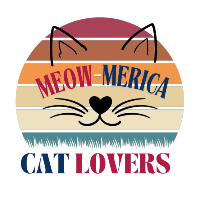 Meow-Merica Cat Lovers - Patriotischer 4. Juli T-S T-Shirt (Meow-merica Cat Lovers – Patriotic 4th of July T-Shirt for Cat People)