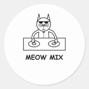 Meow-Mischungs-Aufkleber Runder Aufkleber