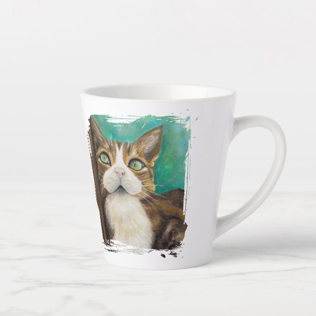 Meow Mug with cat painting Milchtasse (Rechts)
