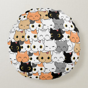 Meow Nation Rundes Kissen
