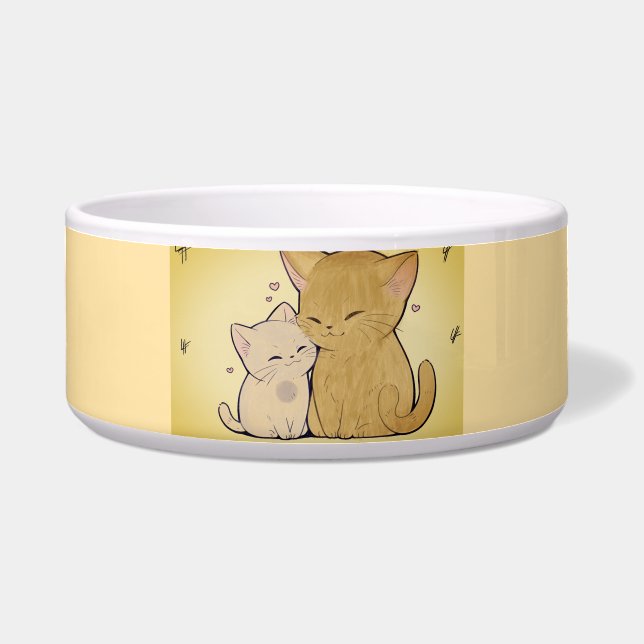 Meow Niedlich Cat Bowl Napf (Vorderseite)