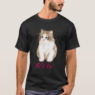 Meow Niedlich Cat Graphic Cat T-Shirt