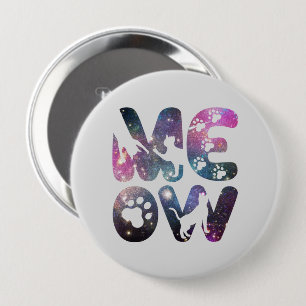 Meow - Niedliche CAT-Silhouetten und Paw-Prints Button
