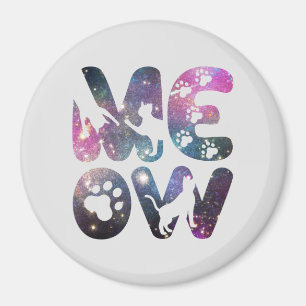 Meow - Niedliche CAT-Silhouetten und Paw-Prints Magnet