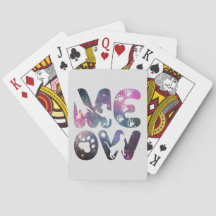 Meow - Niedliche CAT-Silhouetten und Paw-Prints Spielkarten