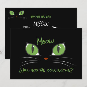 Meow Niedliche Katzenaugen Haustiere Party individ Einladung