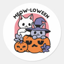 Meow - Niedliches Halloween Cat Design