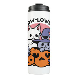 Meow - Niedliches Halloween Cat Design Thermosbecher