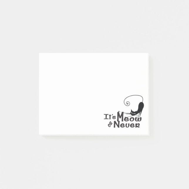 MEOW oder nie Cat Post-it® Notes Post-it Klebezettel (Vorderseite)