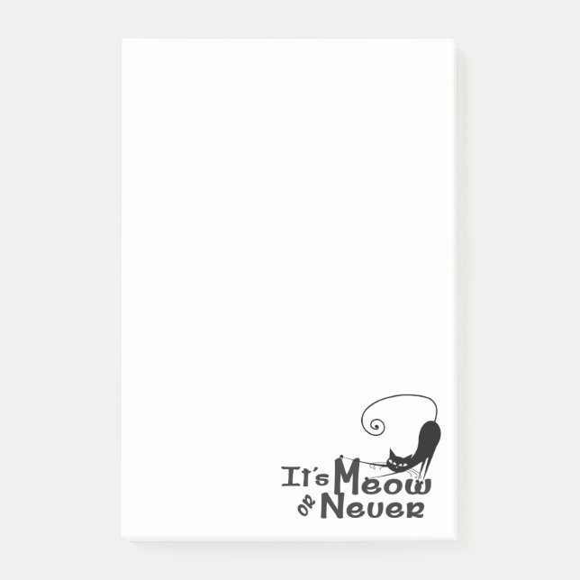 MEOW oder nie Cat Post-it® Notes Post-it Klebezettel (Vorderseite)