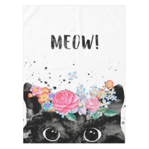 Meow Peeking Cat, Kitten Cat Lover Geschenkidee Tischdecke