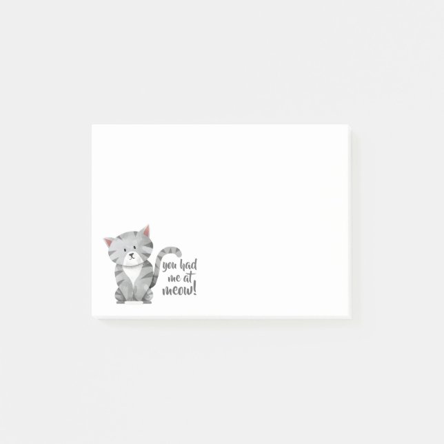 Meow Post-it Klebezettel (Vorderseite)