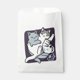 Meow Pounce Snuggle - Niedliche schlafende Katzen Geschenktütchen