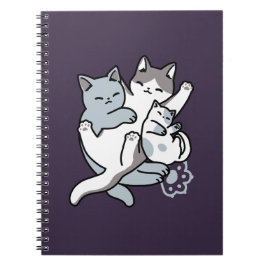 Meow Pounce Snuggle - Niedliche schlafende Katzen Notizblock