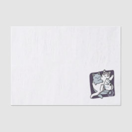 Meow Pounce Snuggle - Niedliche schlafende Katzen Seidenpapier