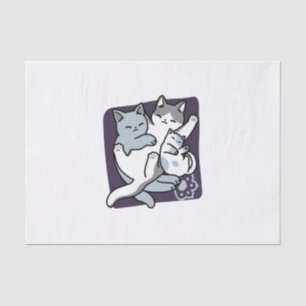 Meow Pounce Snuggle - Niedliche schlafende Katzen Seidenpapier