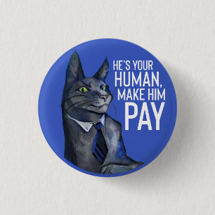 Meow Pufffytail Button