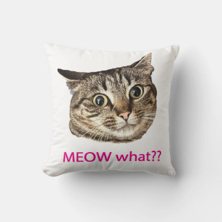 MEOW quoi ? Coussin décoratif