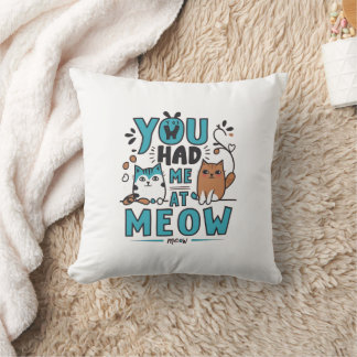 Meow Quote Coussin