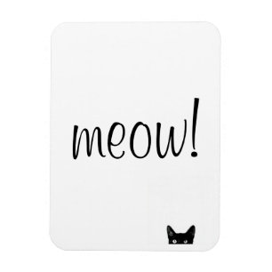 Meow-schwarze Katzen-kundengerechter Magnet