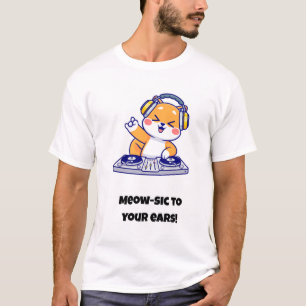 Meow-sic für deine Ohren! Funny Cat/Music T-Shirt