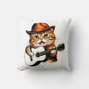 Meow-sic Star Funny Singing Cat Pillow Kissen
