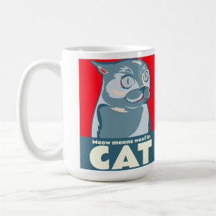 Meow signifie wog en chat citation drôle tasse de 
