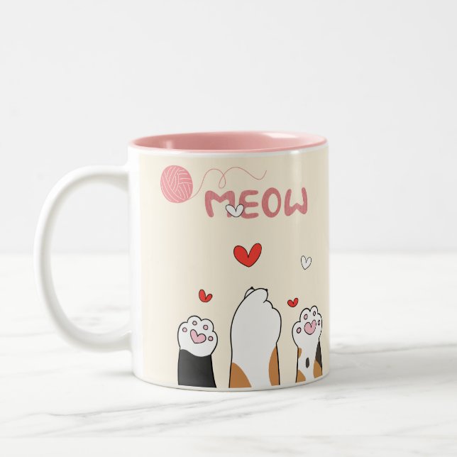 Meow-Tasse Zweifarbige Tasse (Links)