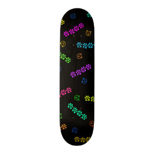 Meow-Tatzen-Drucke Skateboard