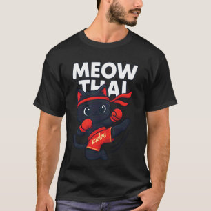 Meow Thai Katze Muay Thai Kampfsport Kickboxen Ki T-Shirt