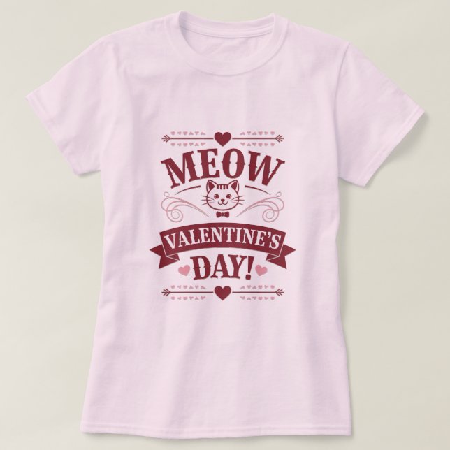 Meow Valentine T-Shirt (Design vorne)