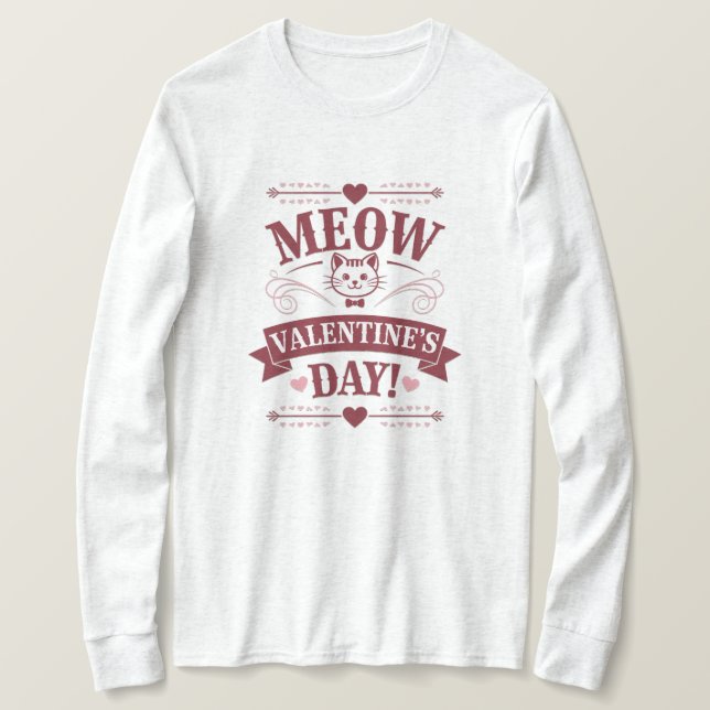 Meow Valentine T-Shirt (Design vorne)