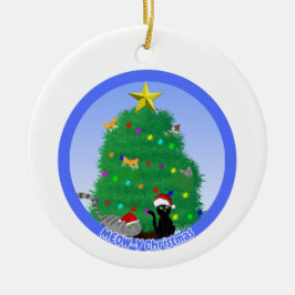 Meow-y Christmas Keramik Ornament