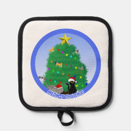 Meow-y Christmas Topflappen