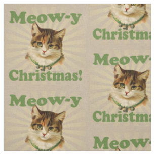 Meow--yweihnachten, niedliches lustiges stoff