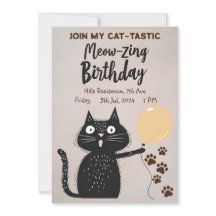 Meow-zing Geburtstag! Black Cat Join My Cat-Tastic