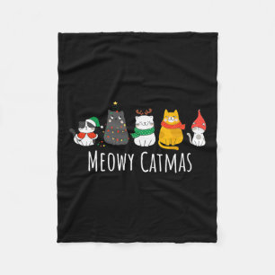 Meowa Catmas Niedlich Cat Weihnachtsmannmütze Weih Fleecedecke