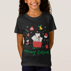 Meowa Catmas Niedliche Weihnachtskatze Lover Kätzc T-Shirt
