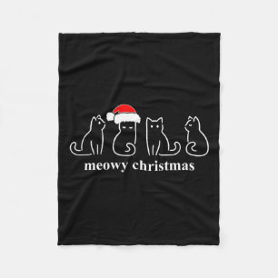 Meowa Catmas Weihnachten Niedlich Kitten Katzen We Fleecedecke