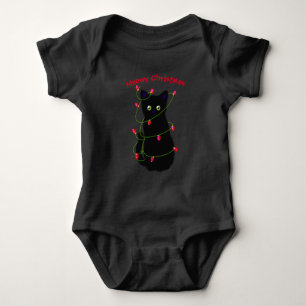 Meowcat Weihnachts-Rotgrüne Tinkelleuchten Baby Strampler