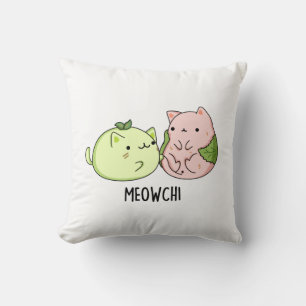 Meowchi Funny Mochi Pun Kissen