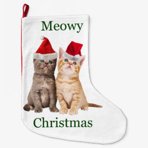 MeowChristmas Kitten Weihnachts-Strumpf Großer Weihnachtsstrumpf