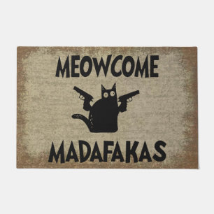 Meowcome Madafakas Doormat   Funny Cat Lover Gesch Fußmatte