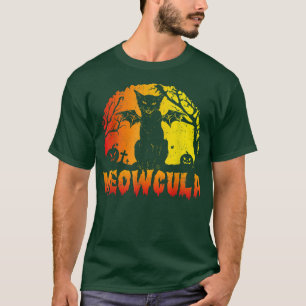 Meowcula Black Cat Halloween T-Shirt