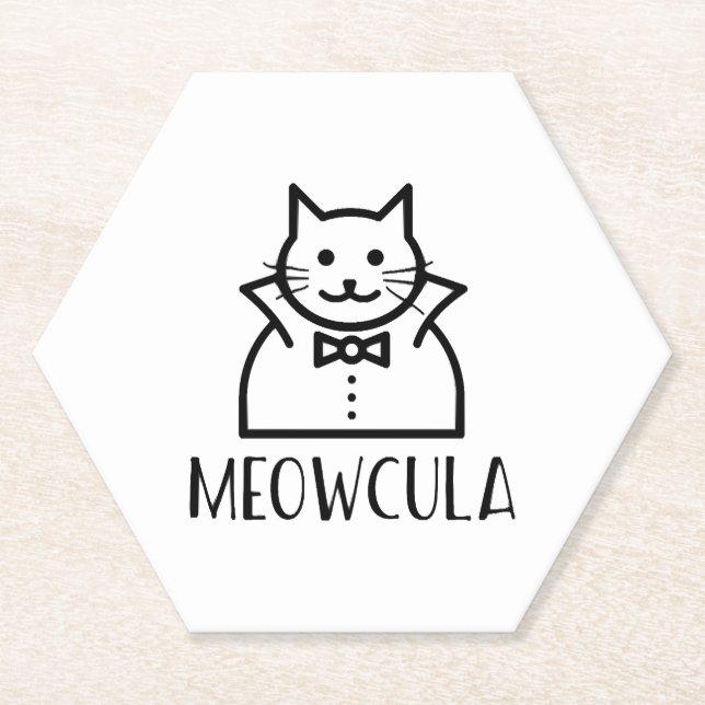 Meowcula Halloween  Untersetzer (Vorderseite)