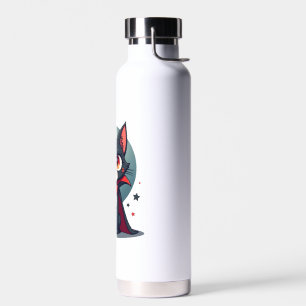 Meowcula Lustige Katze Vampir Dracula Halloween Trinkflasche