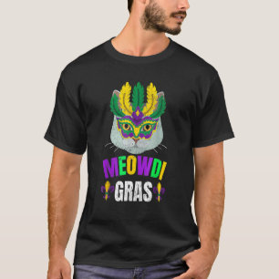 Meowdi Gras Katze Mardi Gras Karneval T-Shirt